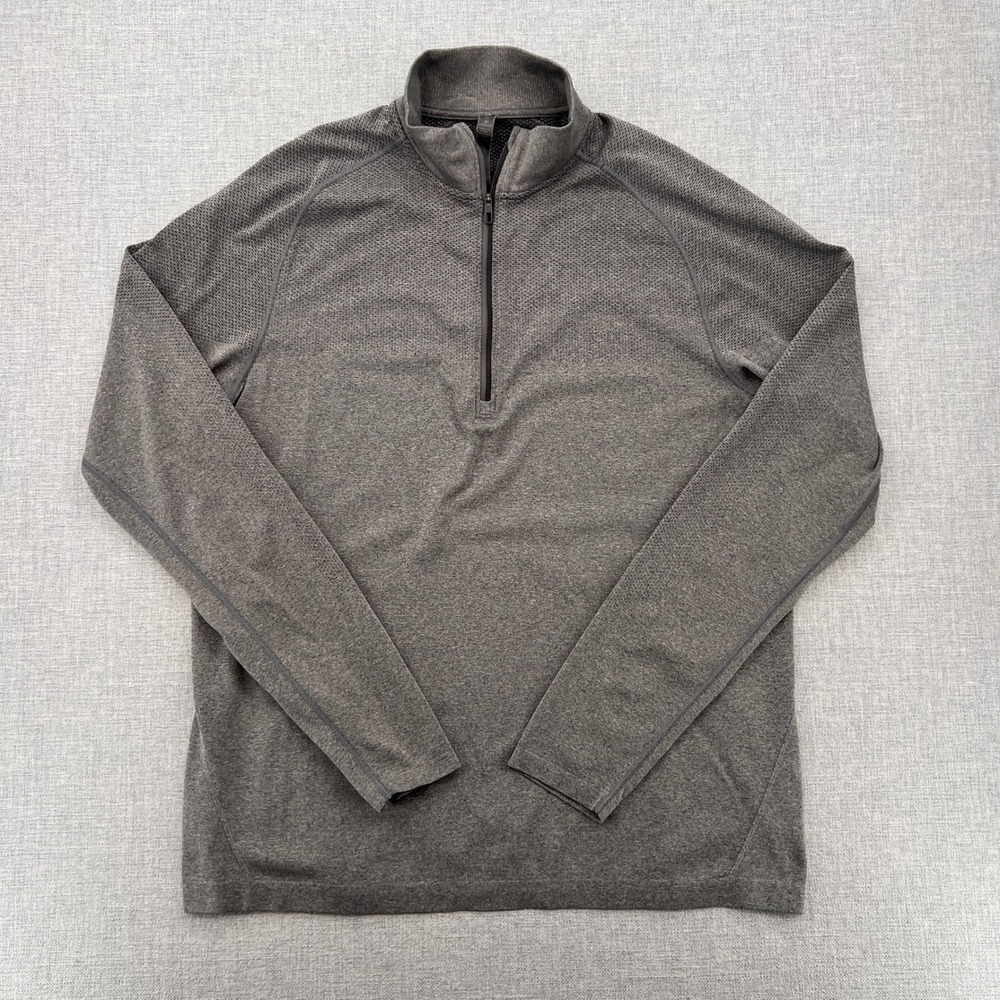 Lululemon Metal Vent Tech Long Sleeve Half Zip Men XL Gray Athleisure Minimalist